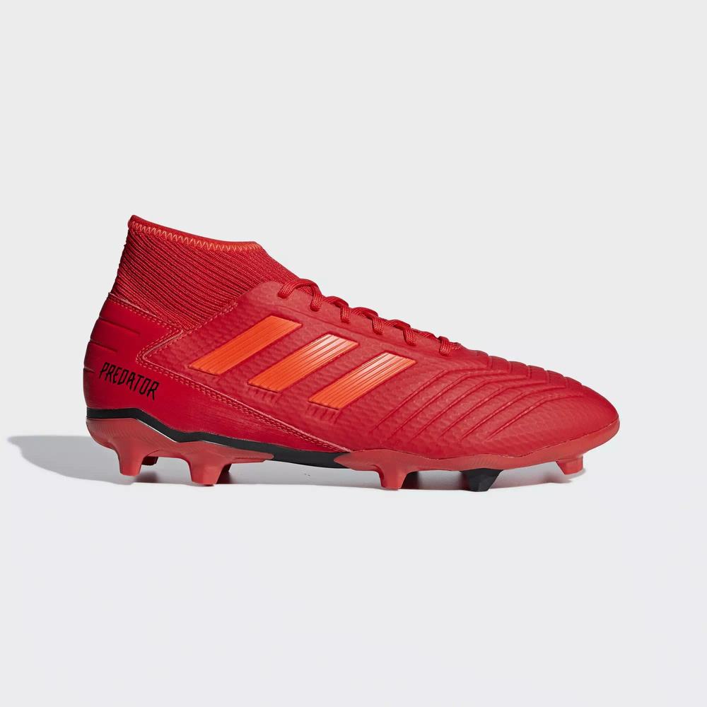 Adidas Predator 19.3 Firm Ground Tacos de Futbol Rojos Para Hombre (MX-47031)